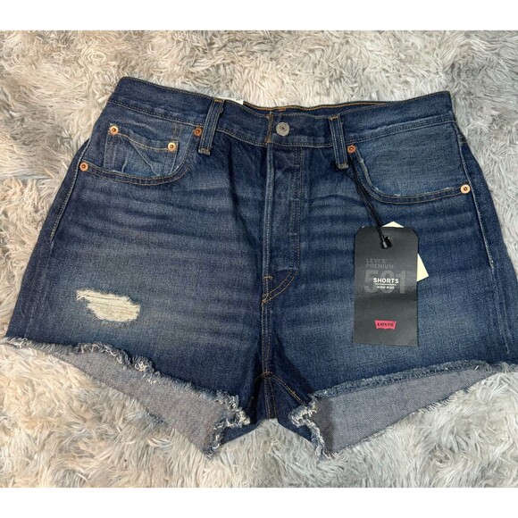 Levi's Pants - Levi's 501 shorts SZ 29 Cut off denim Button fly High rise Distressed Raw Hem